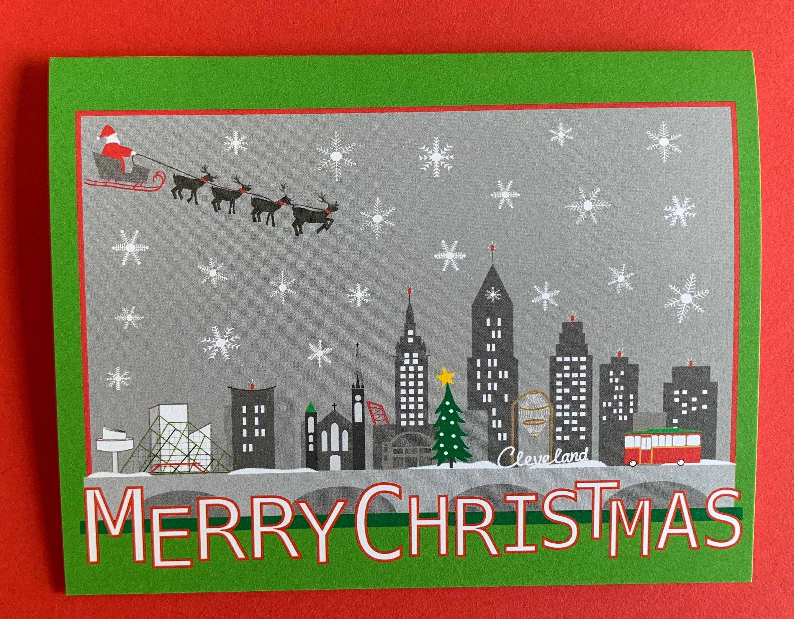 Cleveland Santa Christmas Card Box Set