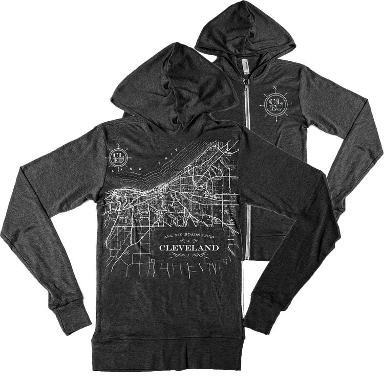Cleveland Map Zip Up Lightweight Jacket – In The 216