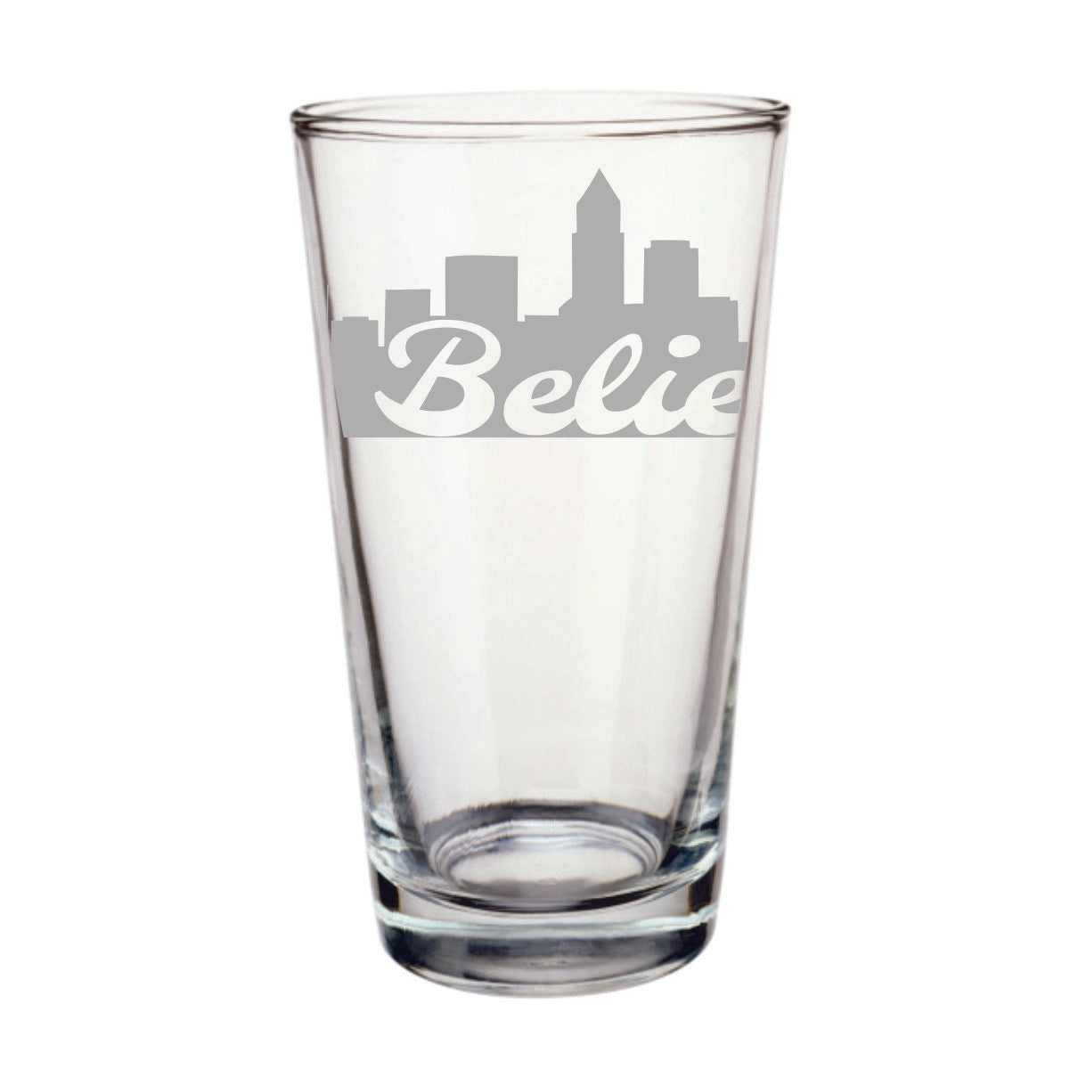 Believe Pint Glass. Cleveland, Ohio. Believeland