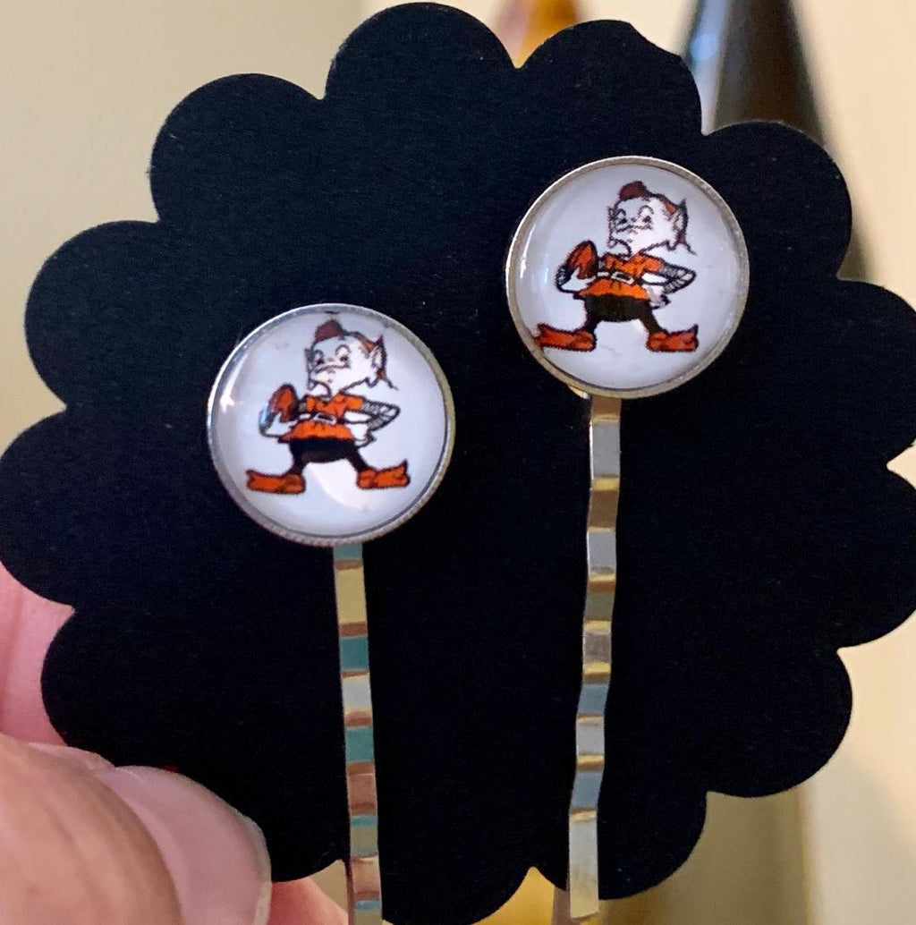 Cleveland Browns Brownie Hair Pin Set of 2