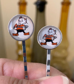 Cleveland Browns Brownie Hair Pin Set of 2