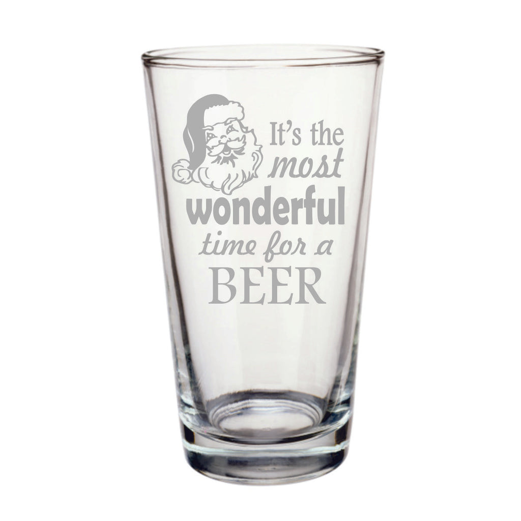 It's The Most Wonderful Time For A Beer Pint Glass