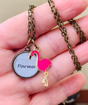 Parma Necklace With Flamingo Charm