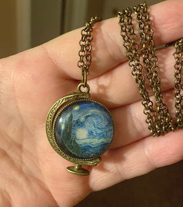 Starry Night/Van Gogh Double Sided Necklace